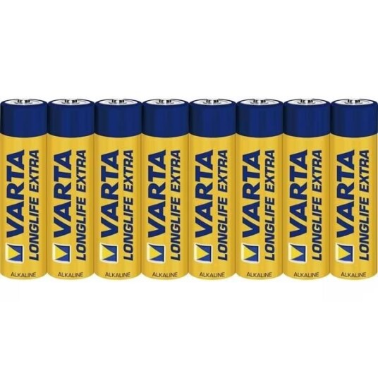 Varta Longlife AAA Alkalisk Batteri 8-pk med 1200 mAh