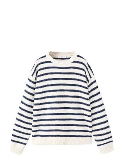 Mango Knit Striped Sweater Navy 7 8 Mango Knit Striped Sweater Navy 7 8