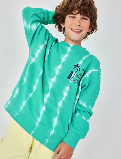 Boboli Fleece Sweatshirt Dye For Boy  Bci Green 110