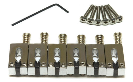 Graph Tech String Saver Pg-8001-0c S&t; Style Saddles,Brushedsteel,6-Str-Chr