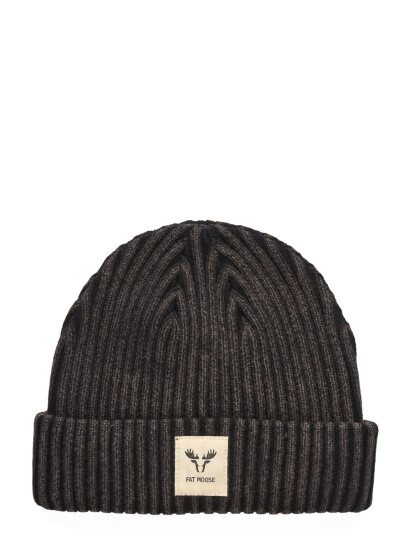 Fat Moose Fat Beanie - Black - ONE SIZE