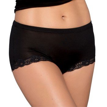 Lady Avenue Truser Silk Jersey Panty With Lace Svart silke X-Small Dame Lady Avenue Truser Silk Jersey Panty With Lace Svart silke X-Small Dame