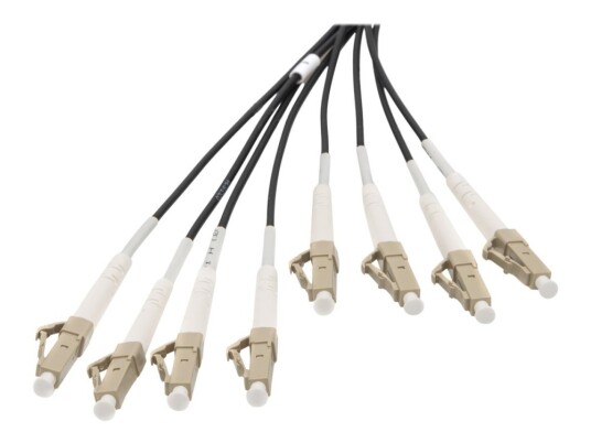 Digitus - Utbruddskabel - Lc/Upc-Multimodus (P) Til Lc/Upc-Multimodus (P) - 50 M - Fiberoptisk - 50 / 125 Mikroner - Om4 - Halogenfri Innendørs/Utendørs - Svart