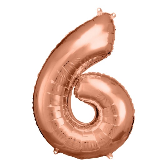 Amscan International Tallballong Roségull Metallic - Tallet 6