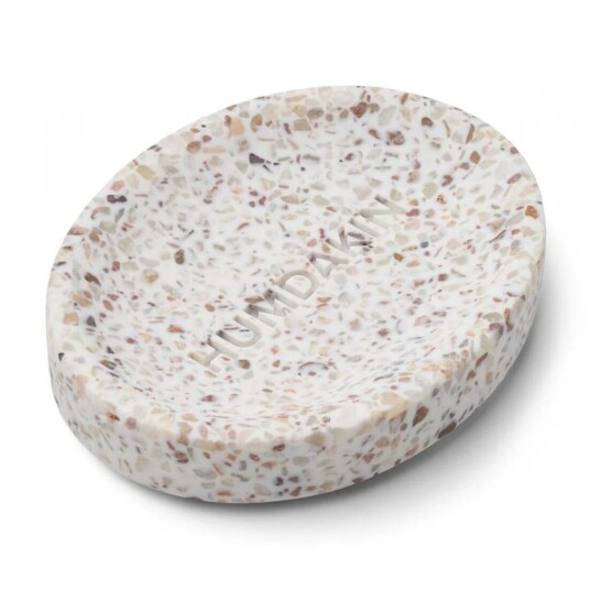 Humdakin Terrazzo såpeskål 10 x 13 cm White-brown