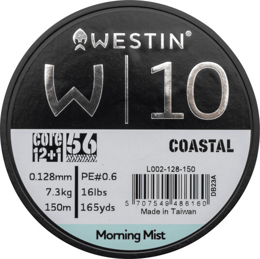 Westin W10 13 Braid Coastal 0.128mm 150m 7.3kg, fiskesene multifilament 0.128mm 150m 7.3kg Coastal Morning Mist Westin W10 13 Braid Coastal 0.128mm 150m 7.3kg, fiskesene multifilament 0.128mm 150m 7.3kg Coastal Morning Mist