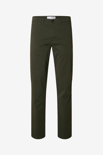 Selected Homme Chinos slhStraight New Miles 196 Flex Pant Grønn