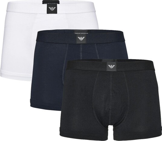 Emporio Armani 3 Pack Bottom BLACK/WHITE/BLU XL Emporio Armani 3 Pack Bottom BLACK/WHITE/BLU XL