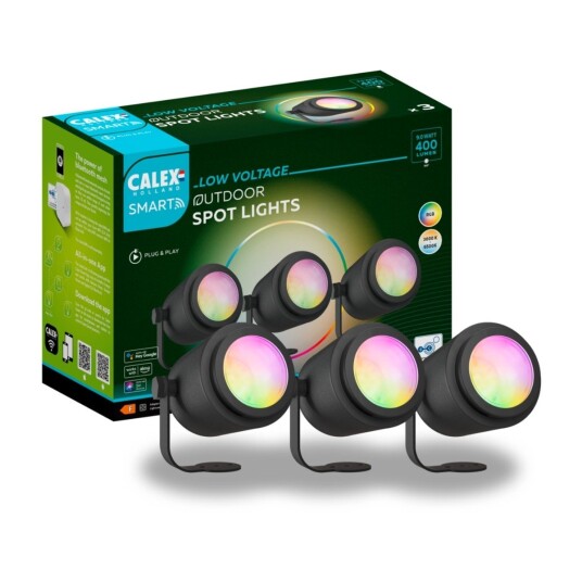 Calex Smart Utendørs Spotlight 3 Stk