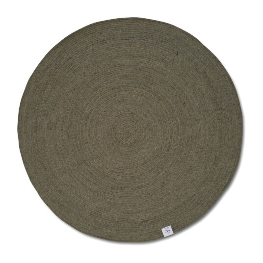 Classic Collection Merino ullteppe rund Ø160 cm Dark green Classic Collection Merino ullteppe rund Ø160 cm Dark green