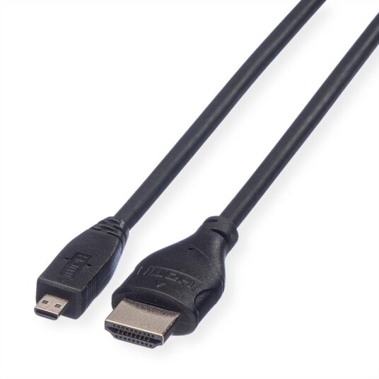 ROLINE HDMI HS Cabel+Eth. A-D. M/M. Black. 2.0m  Factory Sealed