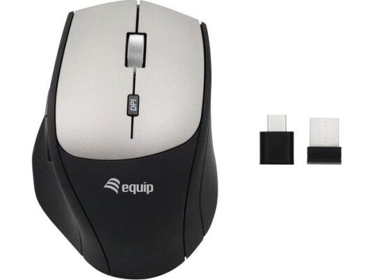 Equip 245115 Wireless Mouse With Dual Connect Adapter Usb-C Usb-A 6 Buttons Scroll