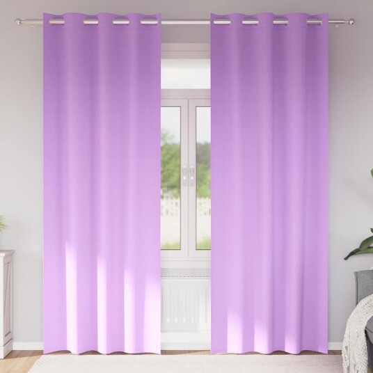  Gardiner med gardiner 2 pcs Lilla Polyester