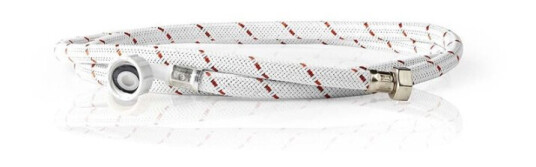 Nedis Nylon Inlet Hose | 1/2'' | 3/4'' | 10 Bar | 90 °C | 2.00 m | Bruksområde: Dish / Washing Machine | Nylon | Hvit / Rød