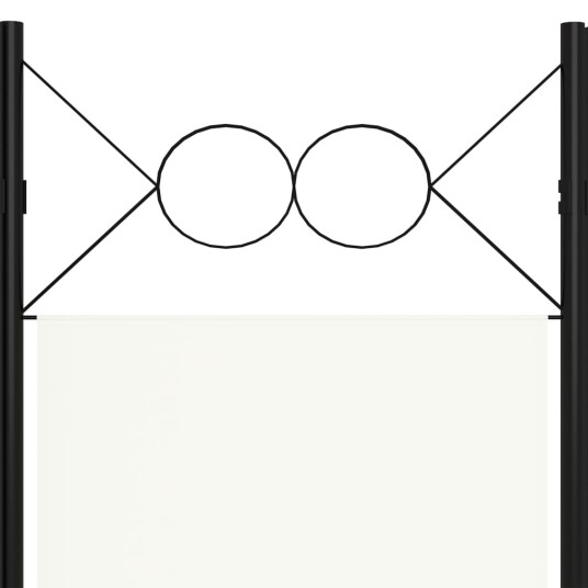 vidaXL Romdeler 4 paneler kremhvit 160x180 cm