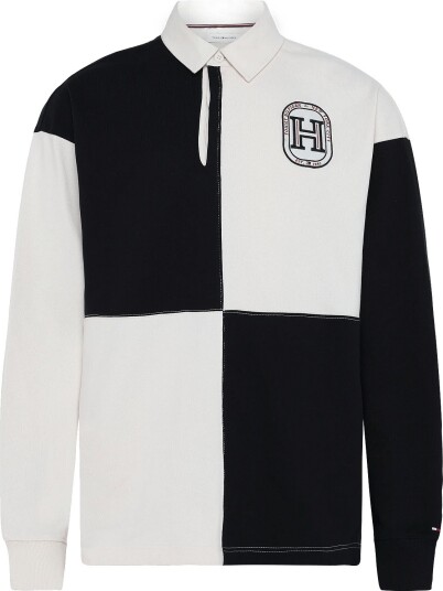 Tommy Hilfiger Varsity Fashion Rugby IVORY PETAL M