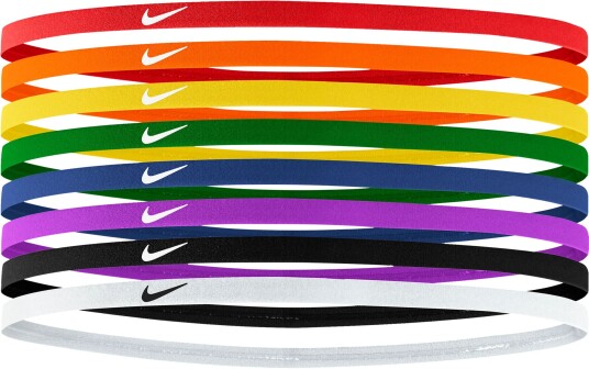 Nike Skinny Headbands 8 Pk elastisk hodebånd Pimento/orange Blaze