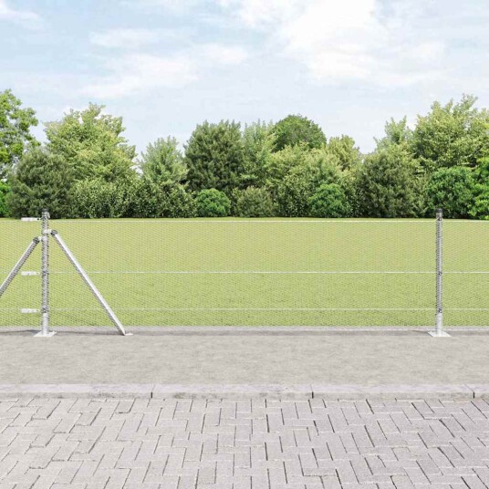  Gjerde med innlegg. sølv 0.4 x 10 m PVC belagt stål