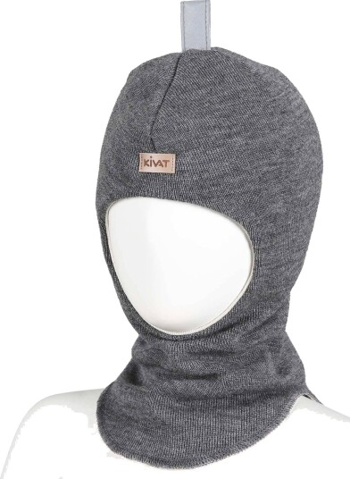 Kivat Balaclava i Ull Med Kivatlogo Grey 2 (2-4år)
