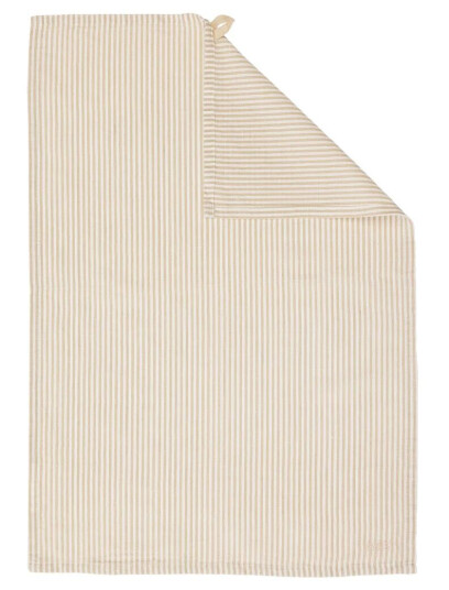 Ernst kjøkkenhåndkle smale striper 47x70 cm Beige-hvit