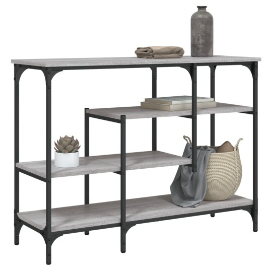 Konsollbord med hyller grå sonoma 100x35x75 cm 8721012195721