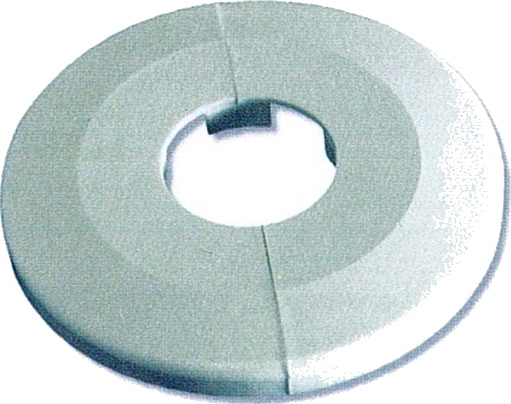 10 stk 28 mm plastrosett 2-delt hvit Ø8