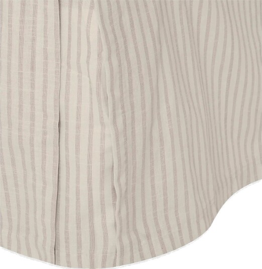 Garbo&Friends Bed Skirt Single 90X200X53 Cm Stripe Mauve   Beige   90X200CM