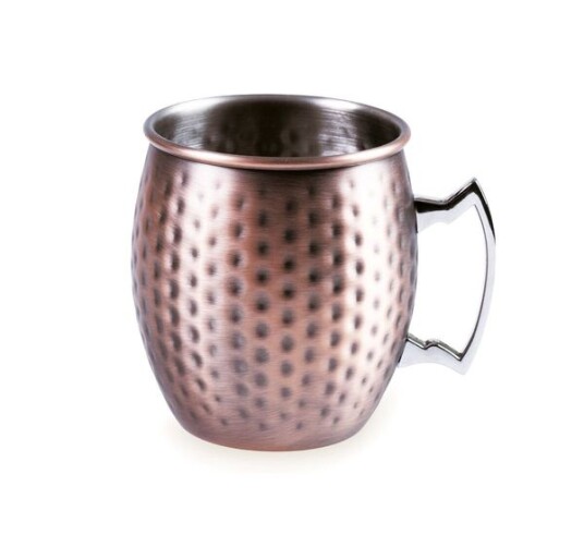LACOR Moscow Mule kopp i tradisjonelt hamret kobberdesign 550ml