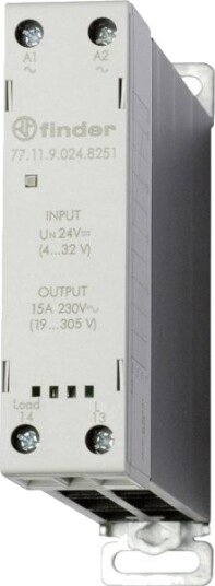 Finder Halvlederrele 77.11.9.024.8251 5 15 A Koblingsspenning Maks. 305 V/Ac 1 Stk.