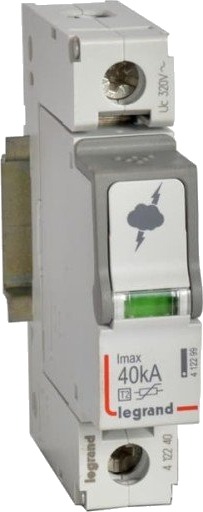 Legrand Transientbeskyttelse Type 2 1P, TT og TNS, 40kA