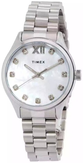 Timex Dameklokke TW2W85300 Legacy Hvit/Stål Ø34 mm