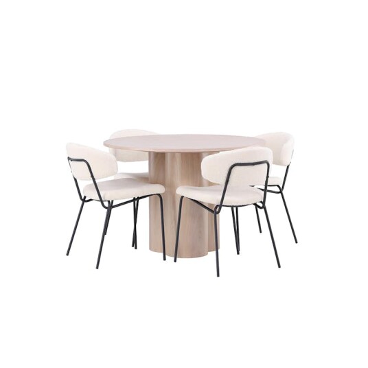Venture Home Spisegruppe Venture Home Olivia med 4 Chico Stoler GR23065