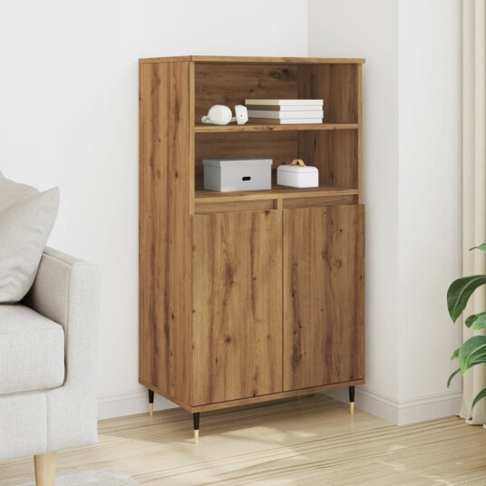 Highboard artisan eik 60x36x110 cm konstruert tre 8721158445926
