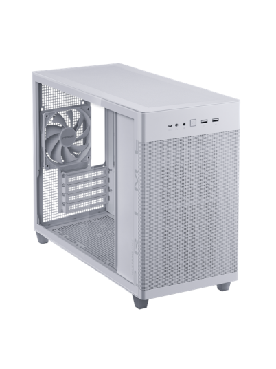 ASUS Prime AP201 Mini Tower Kabinett med Herdet Glass - Hvit ASUS Prime AP201 Mini Tower Kabinett med Herdet Glass - Hvit