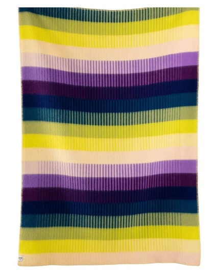 Røros Tweed Åsmund gradient teppe 135x200 cm Yellow-blue