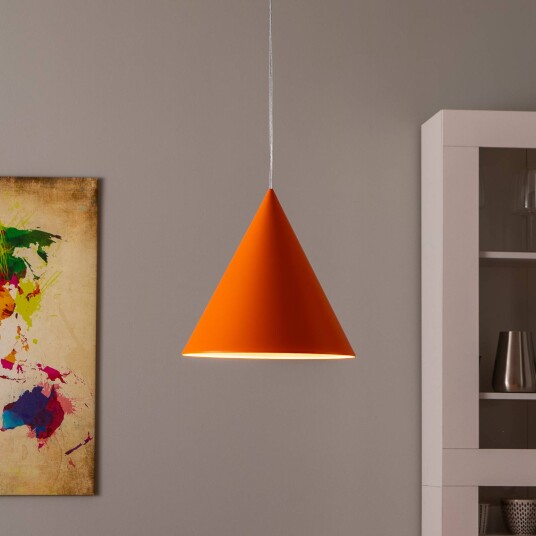TK Lighting Cono pendellampe enkeltlys Ø 32 cm oransje