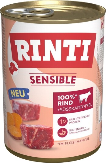 Rinti Våtfôr Sensible & Søtpotet Okse 24 X 400 G Rinti Våtfôr Sensible & Søtpotet Okse 24 X 400 G