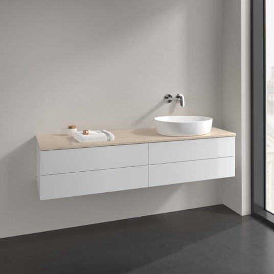 Villeroy & Boch Antao Servantskap med 4 skuffer 160x50x36 cm u/lys Hvit Blank/Crème Villeroy & Boch Antao Servantskap med 4 skuffer 160x50x36 cm u/lys Hvit Blank/Crème