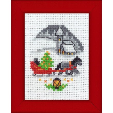 Permin Broderisett Julebilde Kane 6x8cm