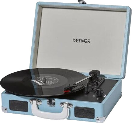 Denver VPL-120 USB Platespiller Blå med Stereo RCA-Innganger Denver VPL-120 USB Platespiller Blå med Stereo RCA-Innganger