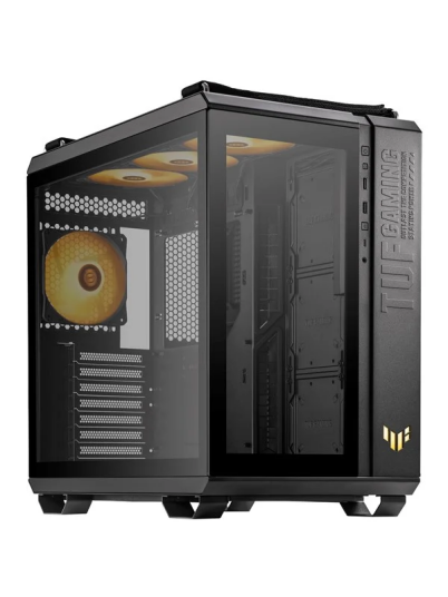 ASUS TUF Gaming GT502 Plus Miditower Kabinett med Herdet Glass og ARGB Vifter - Svart ASUS TUF Gaming GT502 Plus Miditower Kabinett med Herdet Glass og ARGB Vifter - Svart