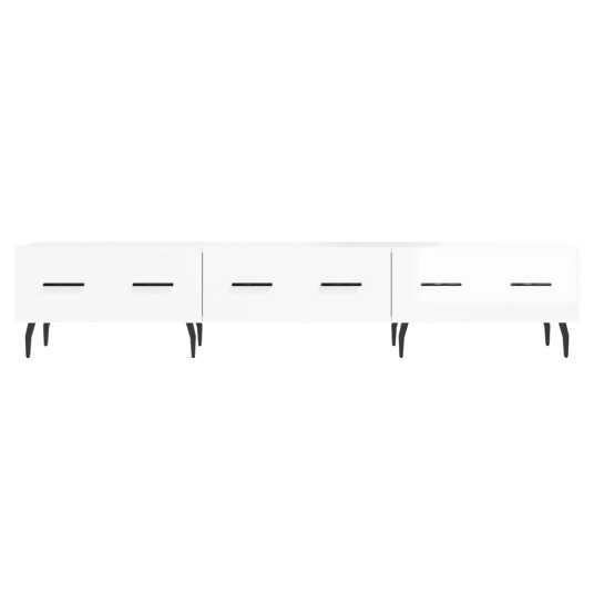 vidaXL TV-benk høyglans hvit 150x36x30 cm konstruert tre 8720845945350