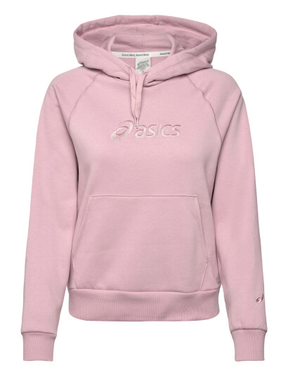 Asics Asics Logo Fleece Pullover Hoodie Pink M