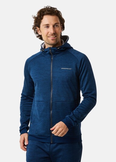 Swedemount Training Logo Zip Hood Ii Navy Melange/Lt. Grey Melange 2xl Hoodies