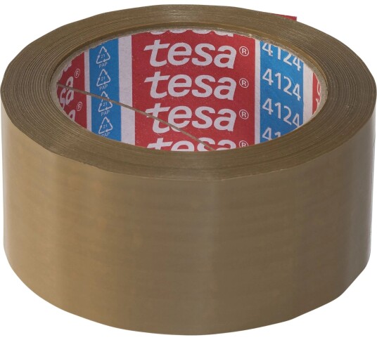 Tesa Pakketape PVC 4124 66m x 50mm Brun Tesa Pakketape PVC 4124 66m x 50mm Brun