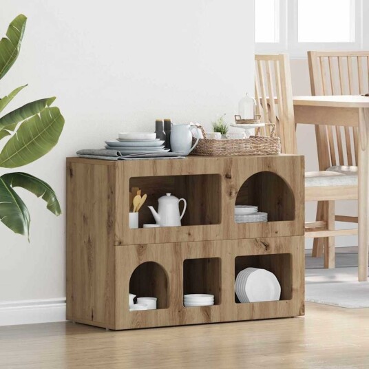 Serviesskap Artisan Eik 80,5 x 35 x 59 cm Konstruert tre Serviesskap Artisan Eik 80,5 x 35 x 59 cm Konstruert tre