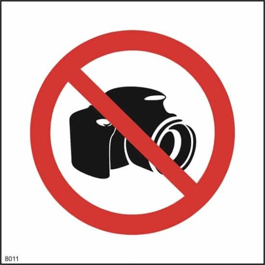 Fotografering forbudt Alu plate 20x20cm Etterlysende