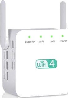 Mtp Products WD-611U 300 Mbps WiFi-forlenger med to antenner - EU-plugg - Hvit