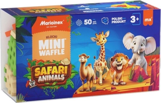 Marioinex Mini Waffle Dyr Safari Byggesett 100 Deler