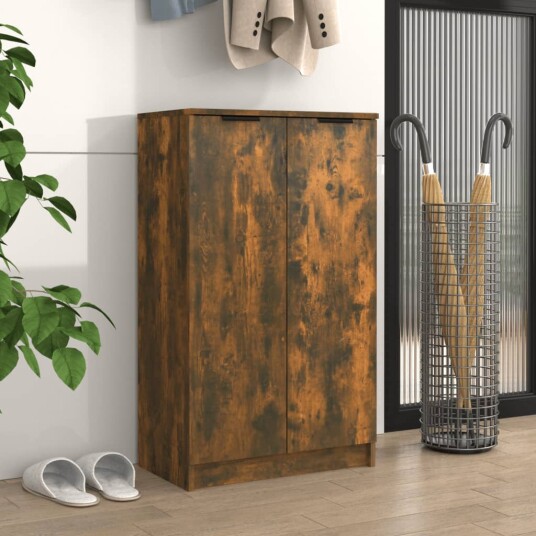 vidaXL Skoskap r?kt eik 59x35x100 cm konstruert tre vidaXL Skoskap r?kt eik 59x35x100 cm konstruert tre